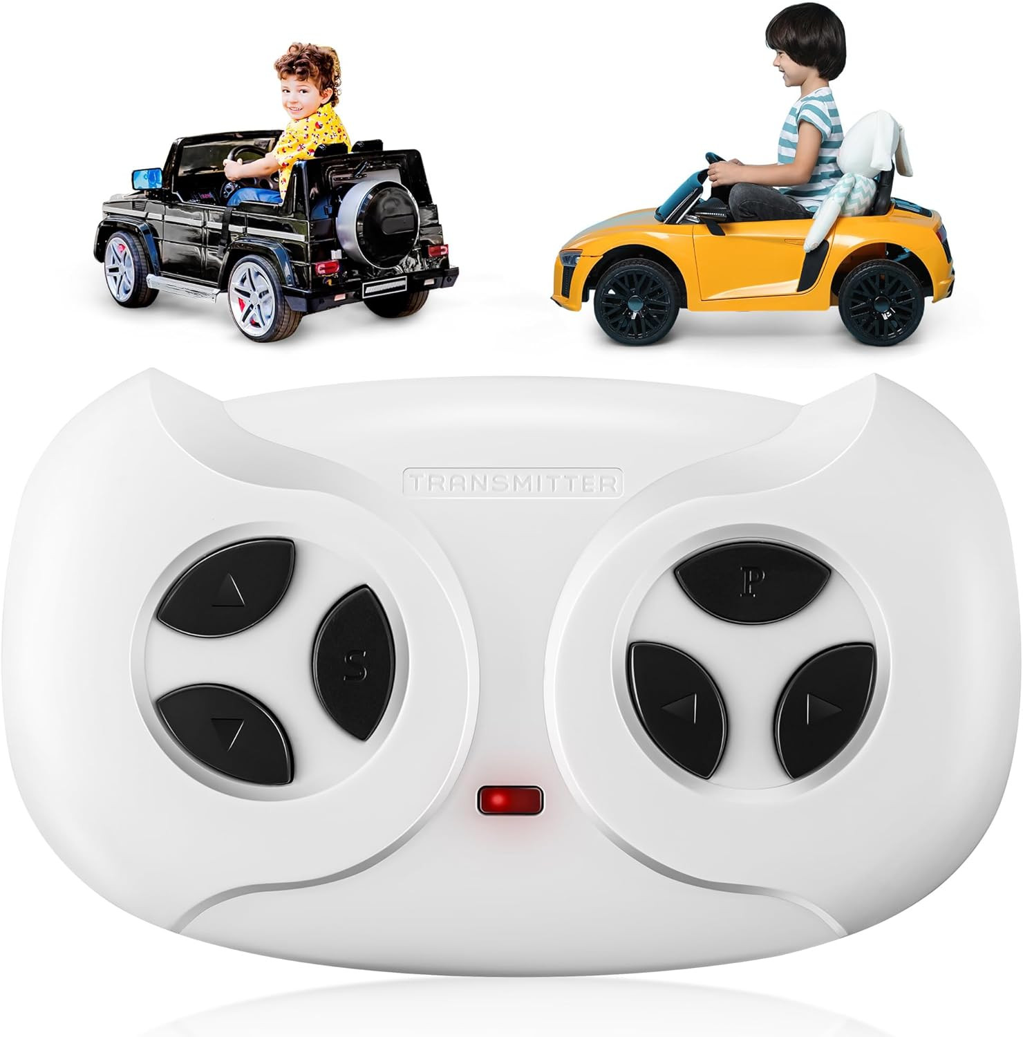 2.4G Remote Control for Kids Electric Car, White Remote Control