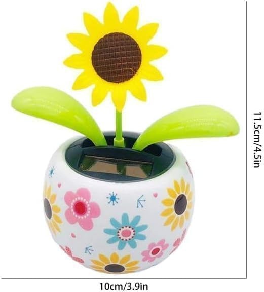Sunflower Solar Dancing Toys- Bobblehead Dancer Window Sun Standard, Yellow