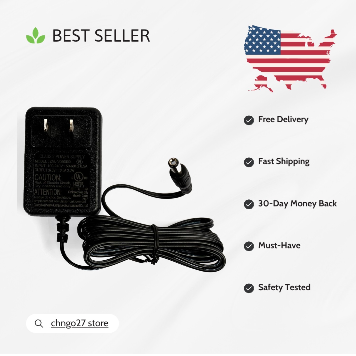 6V Battery Charger for Kids’ Ride-On Toys – Safe & Compatible with Power Wheels