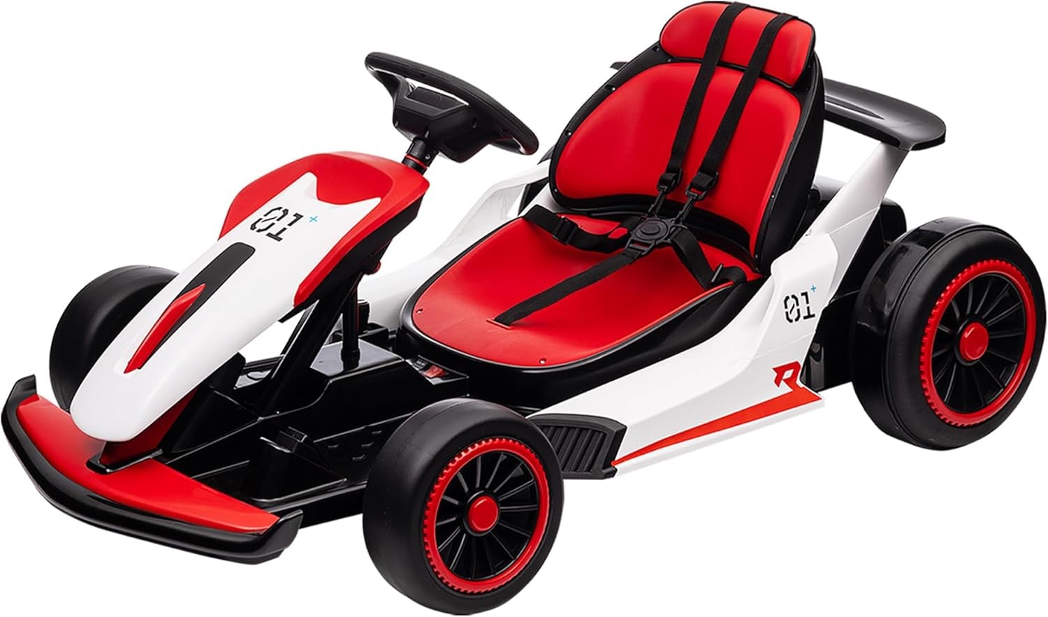 Kid Go Kart, Electric Kart W/ Adjustable Seat, for Children Aged 6 to 12 Years