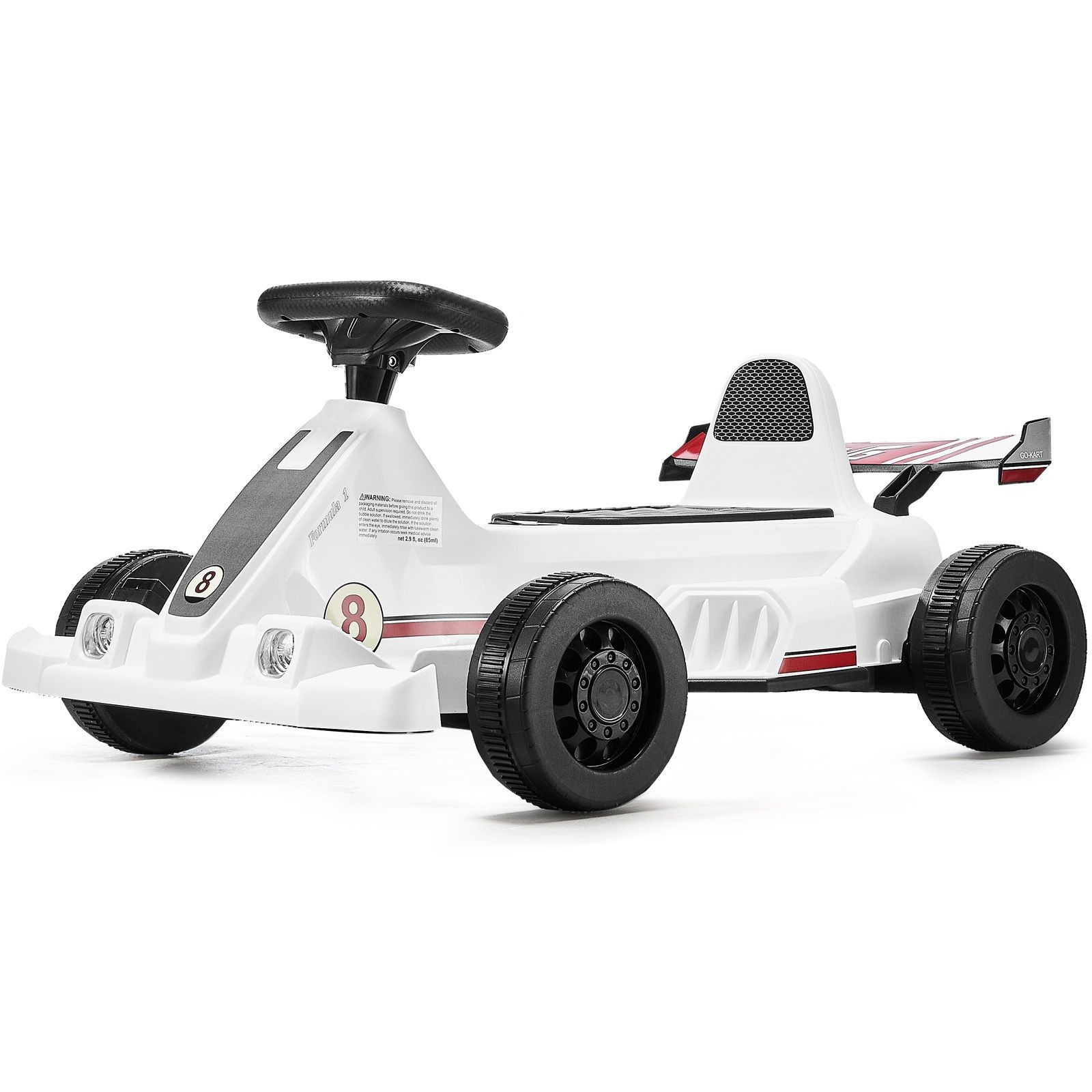 Electric Go Kart, 6V 4.5Ah Battery, Pedal Go Kart Portable Outdoor Race Toy for