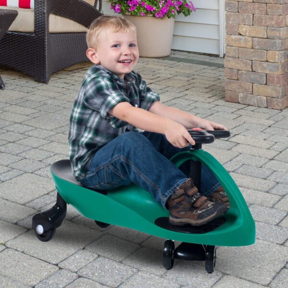 Durable Green Wiggle Car for Kids – Fun Outdoor Toy with No Batteries Needed!