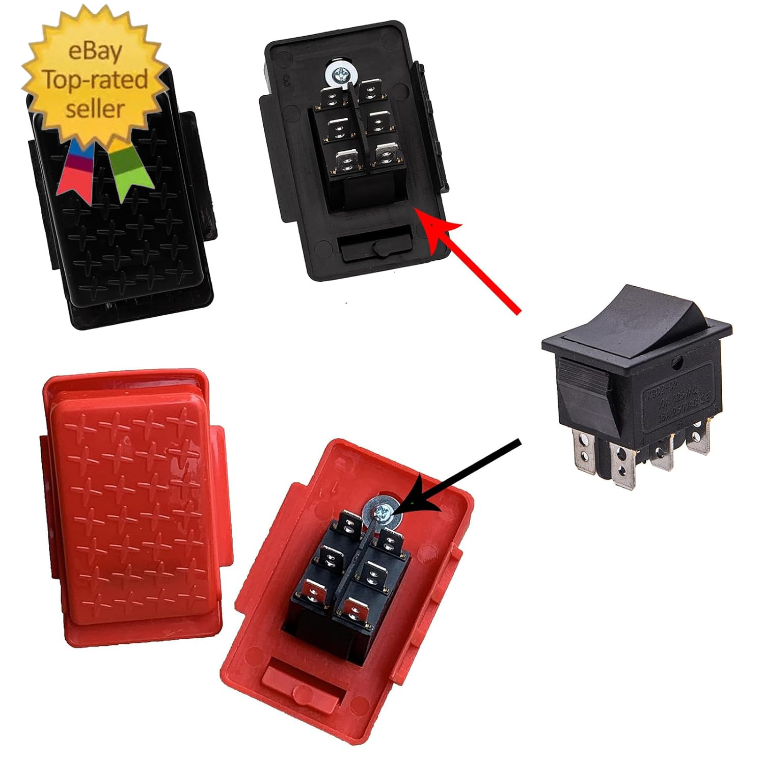 6/12/24 Volt Accelerator Foot Pedal Reset-Control Switch for Kids Ride on Cars,