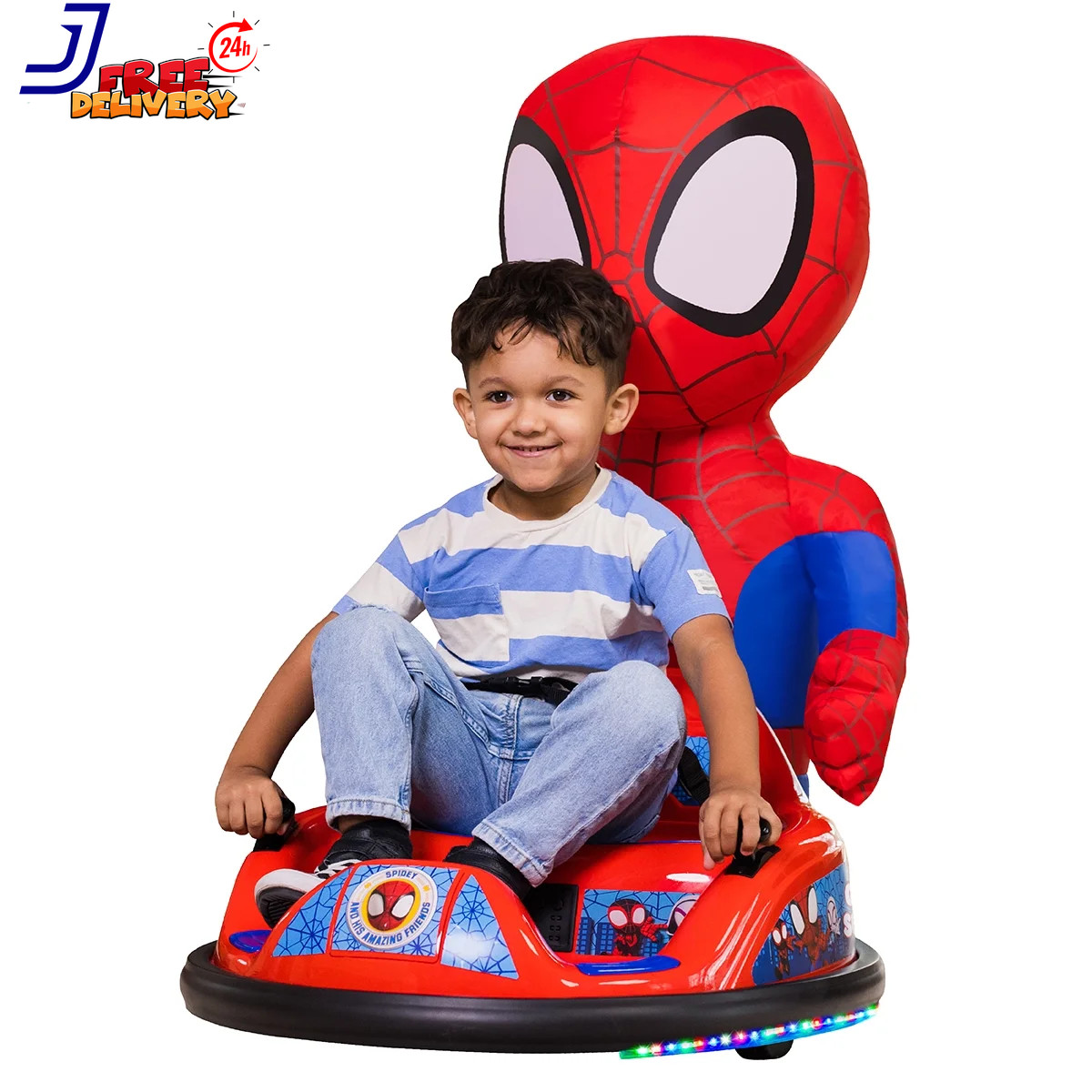 Spidey Imaginair 6V Ride-On Bumper Car with Inflatable Character FREE SHIPPING