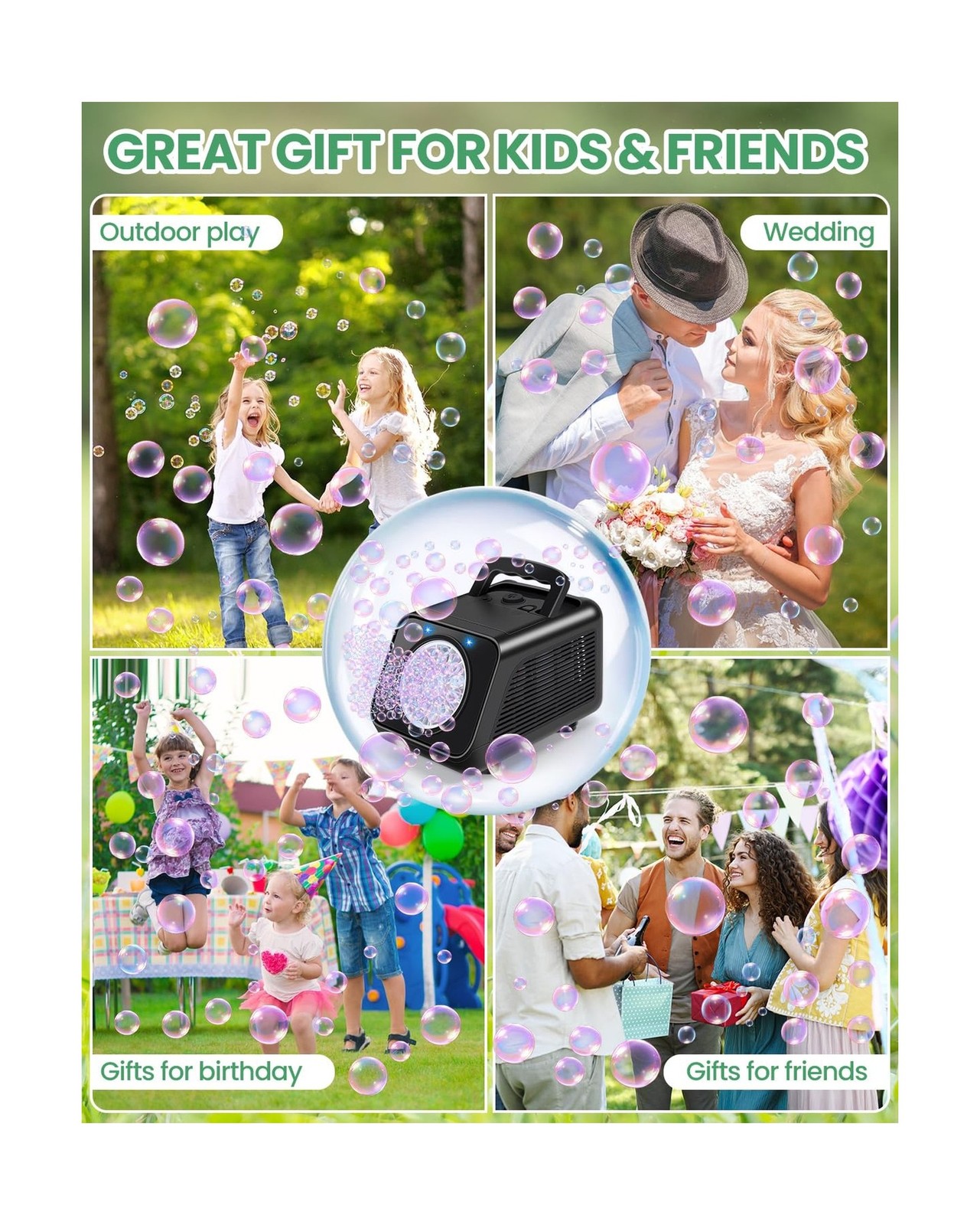 Bubble Machine Automatic Bubble Blower for Kids: Battery Operated B… Fast Ship
