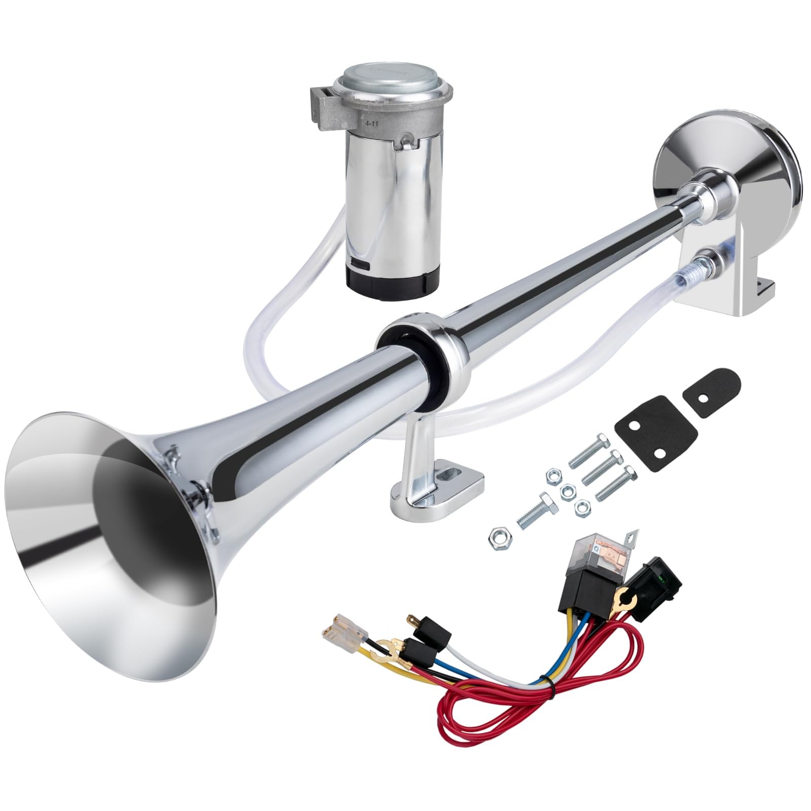 Loud Train Horn Kit for Truck,Super Loud 150DB 12V Car Horn,18 Inches Chrome …