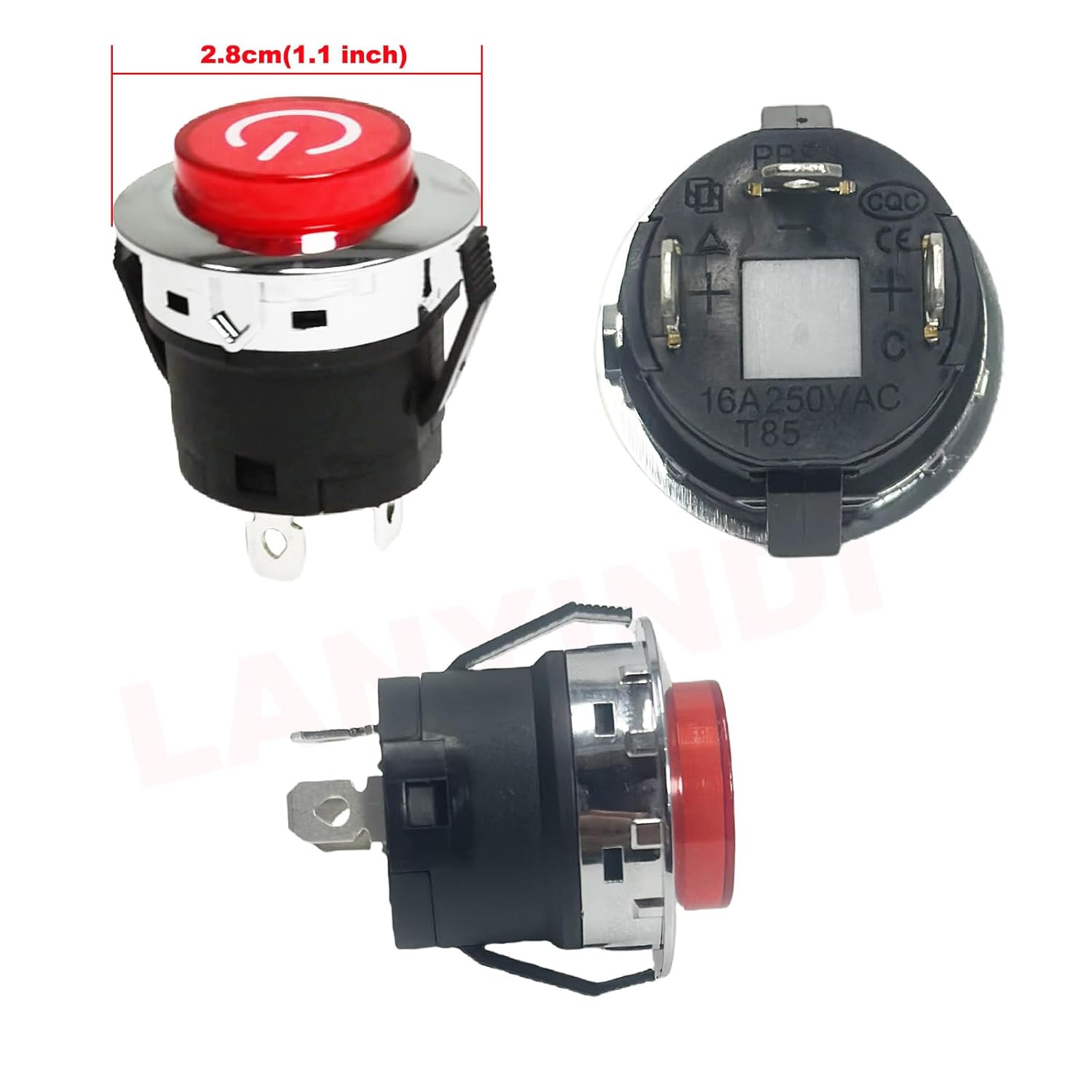 2 Pcs Power Button Switch Push Start Replacement Parts for Kids Ride on Toy Car