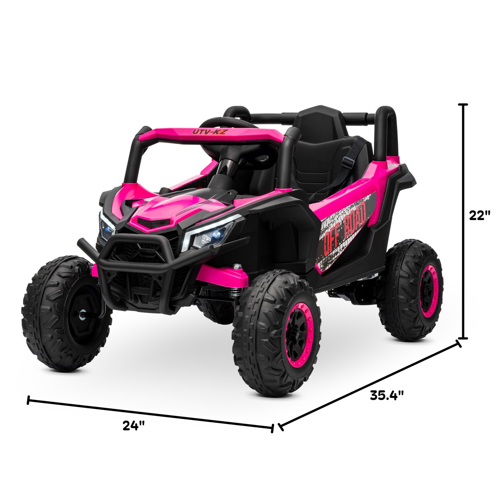 Kidzone 12V Ride On UTV Car for Toddlers 37-96 Months