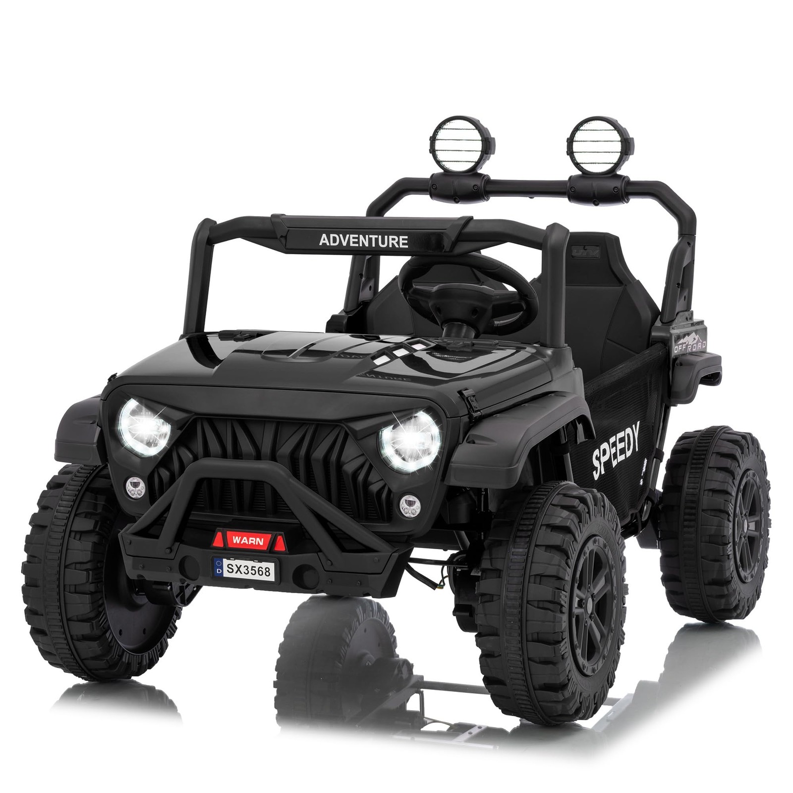24V 4WD Ride on UTV for Big Kids, Off-Road Truck w/ Remote & Steel Frame