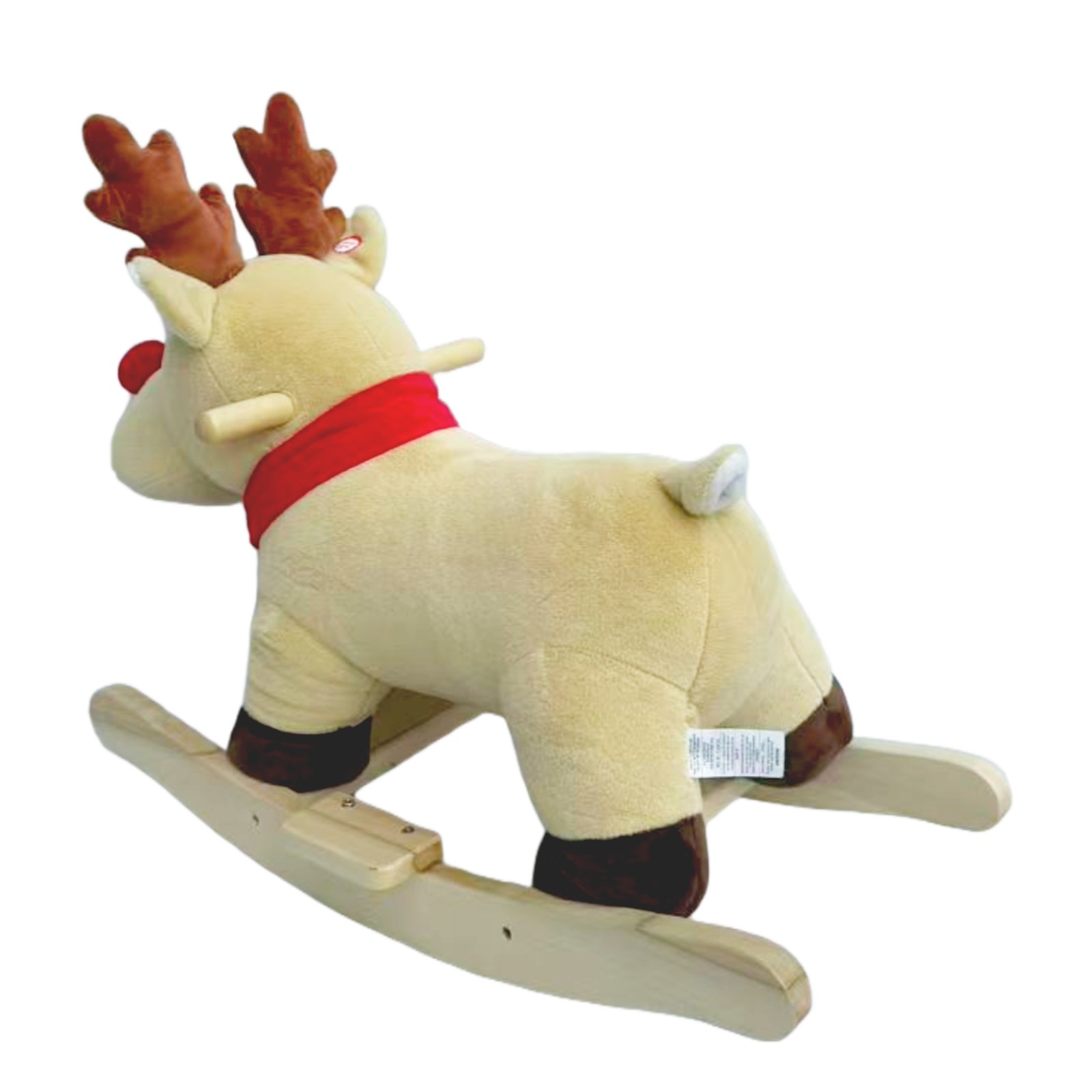 Kids Plush Moose Rocking Ride-On Toy Music Safety Belt 1-3 Years CPC Certified