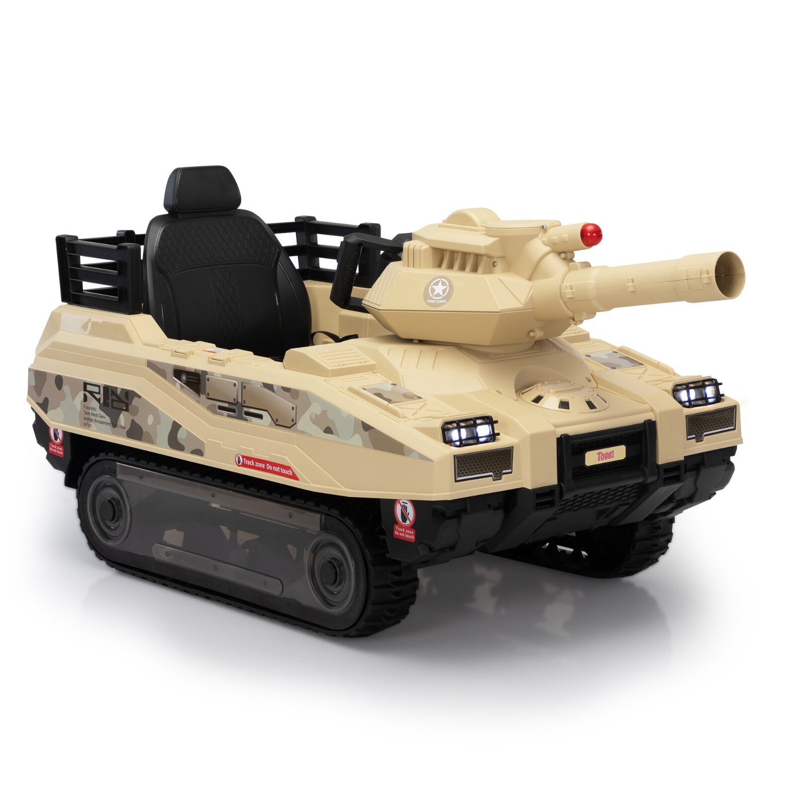 24V Kids Ride On Car Electric Tank Car with Remote Control 360 Degree Spin