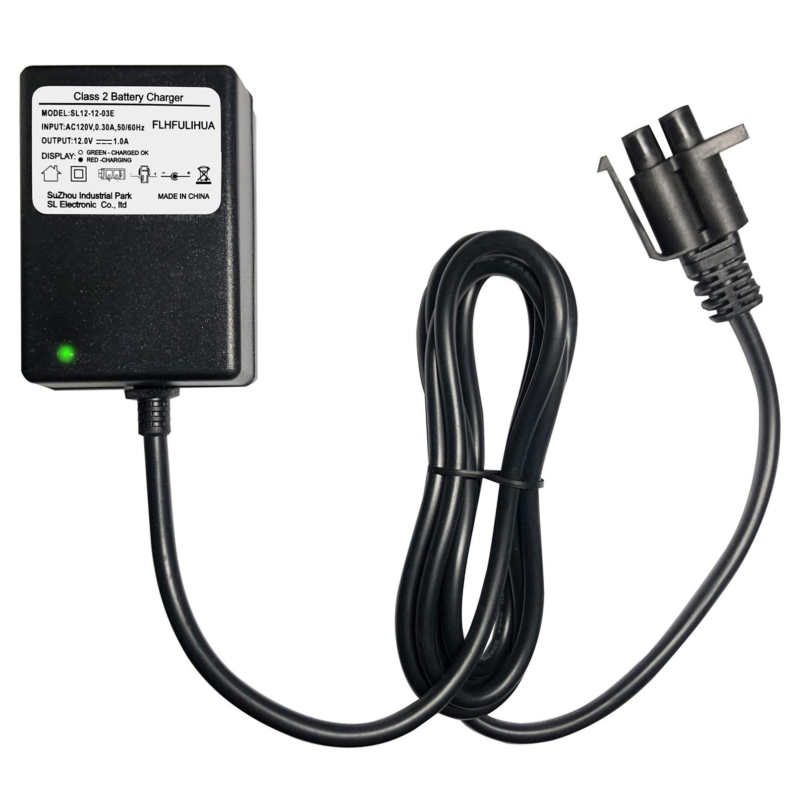 12V Battery Charger for Ride-On Toys, Electric Cars, UL Listed Power Supply Adap