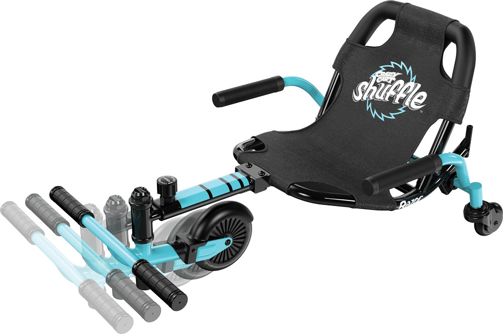 Crazy Cart Kid Powered Drifting Go Kart Ride On for Ages 4+ Adjustable Frame