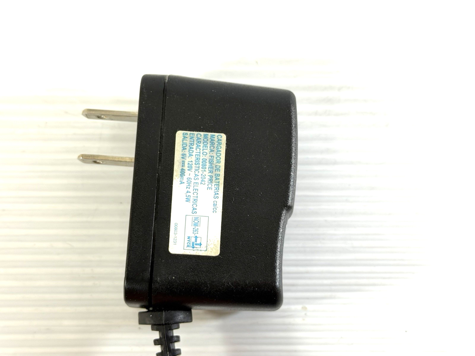 Genuine OEM Fisher Price Power Wheels 00801-2042 Class 2 Battery Charger Cable