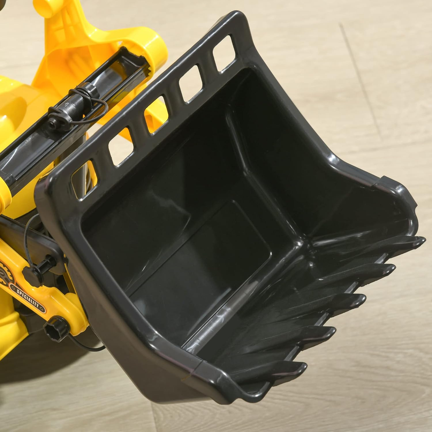 Ride on Excavator, Kids Bulldozer Pull Cart with Horn, under Seat Storage, Sit a