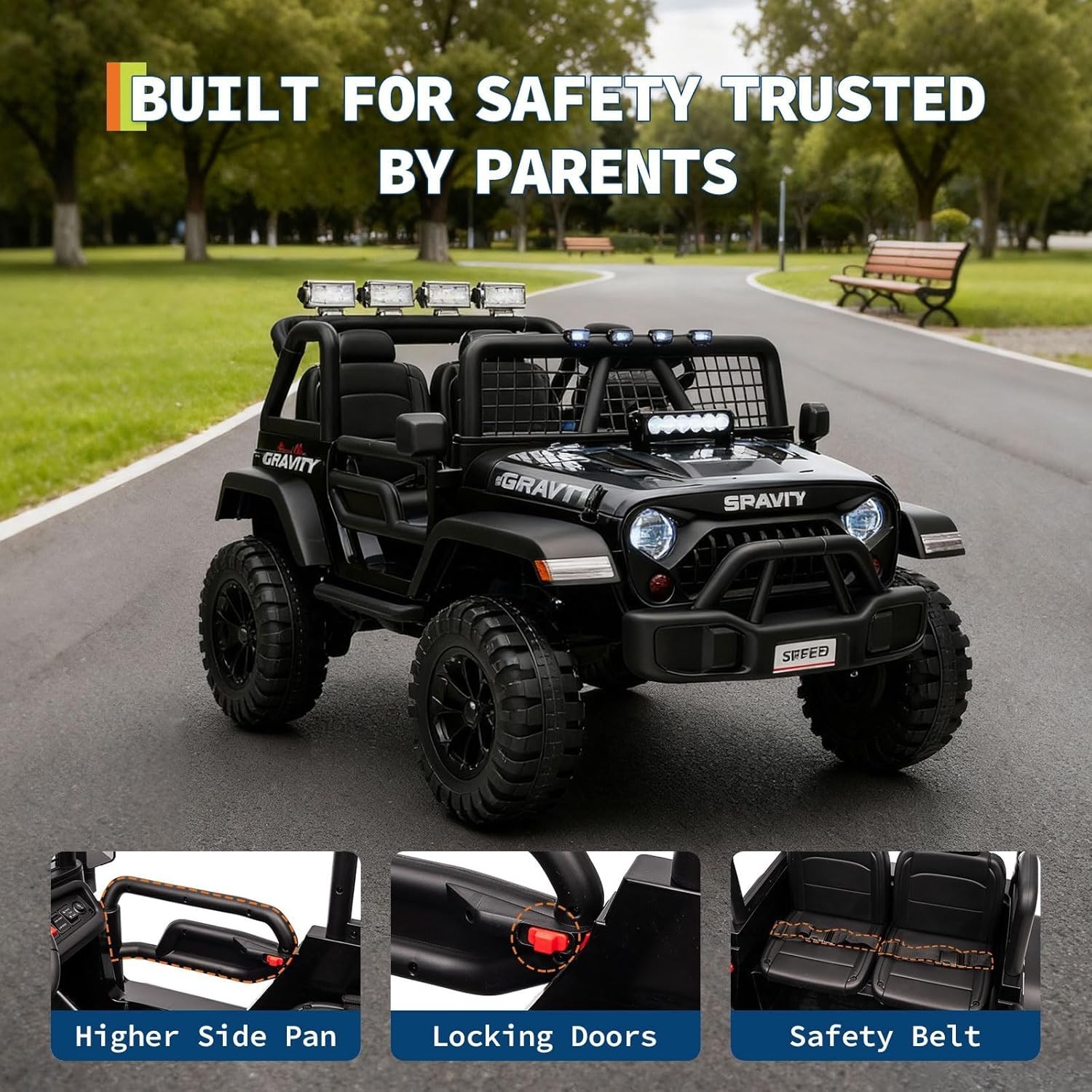 24V Ride on Car for Kids,2 Seater Electric Truck, Electric Vehicle for 3-8 Years