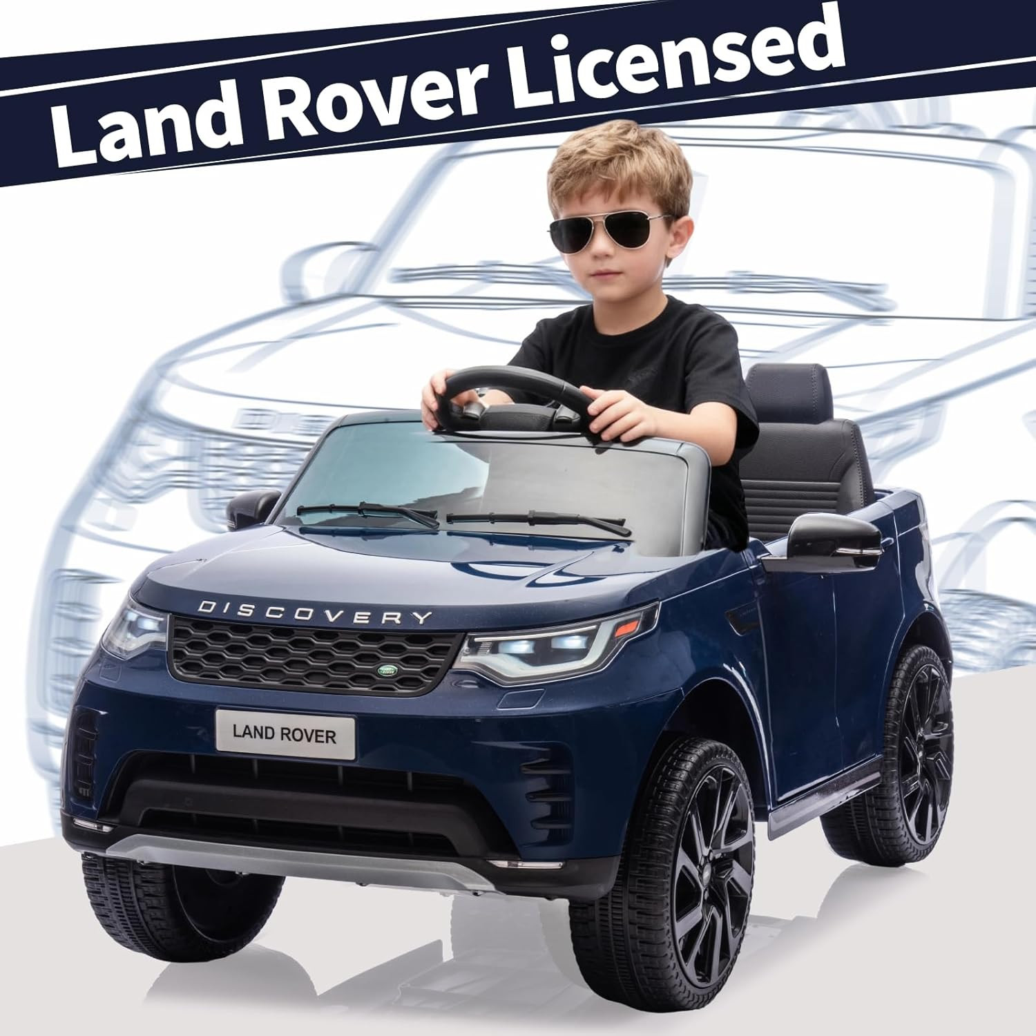 Ride on Car for Kids -12V Licensed Land Rover Electric Ride on Toy with Parental
