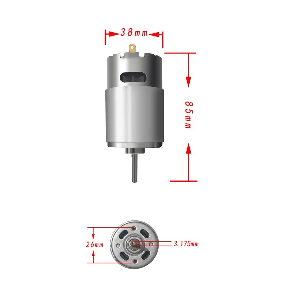 High-Performance 12V RS550 Electric Drive Motors with 7 Gear Teeth Options