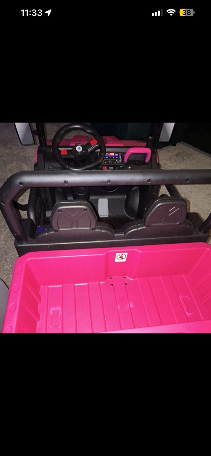 Pink Battery Operated Ride-On Toy Car with Remote Control for Ages 3-7