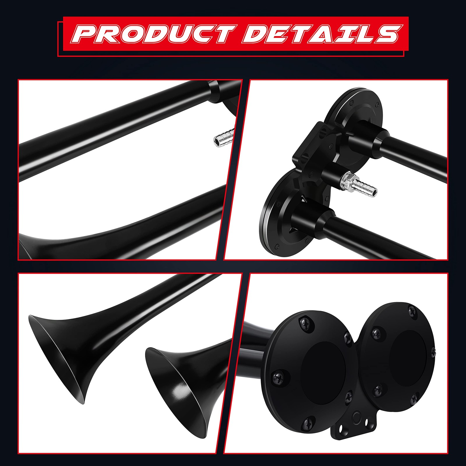 Carfka Air Train Horn Kit for Truck Car with Air Compressor, Super Loud 150DB…
