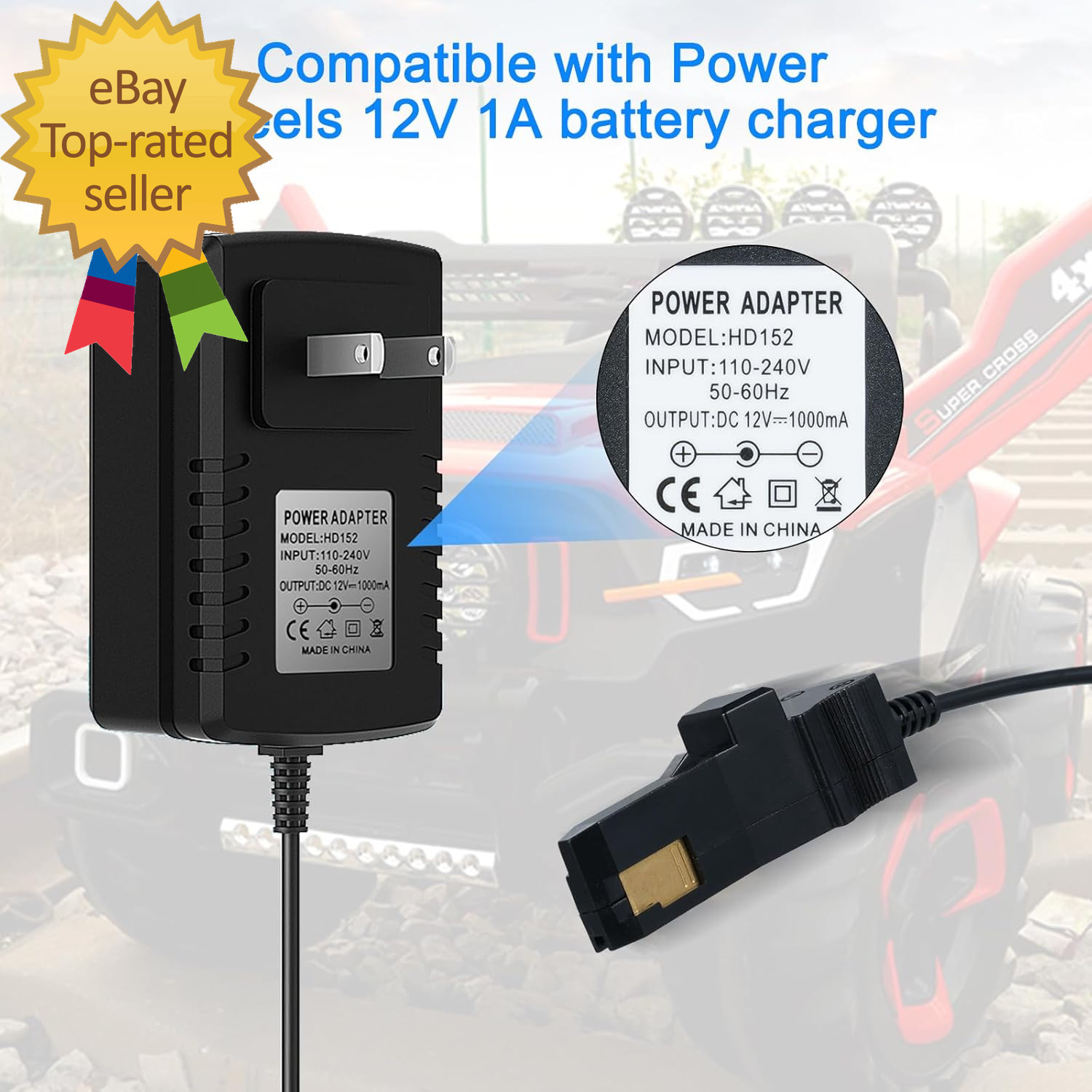 12V Battery Charger for Power Wheel Battery for All Power Wheels 12 Volt