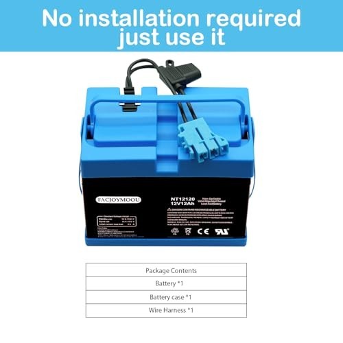 12V Replacement Battery for Peg Perego John Deere Gator, Gaucho, Ride-On Toys 12