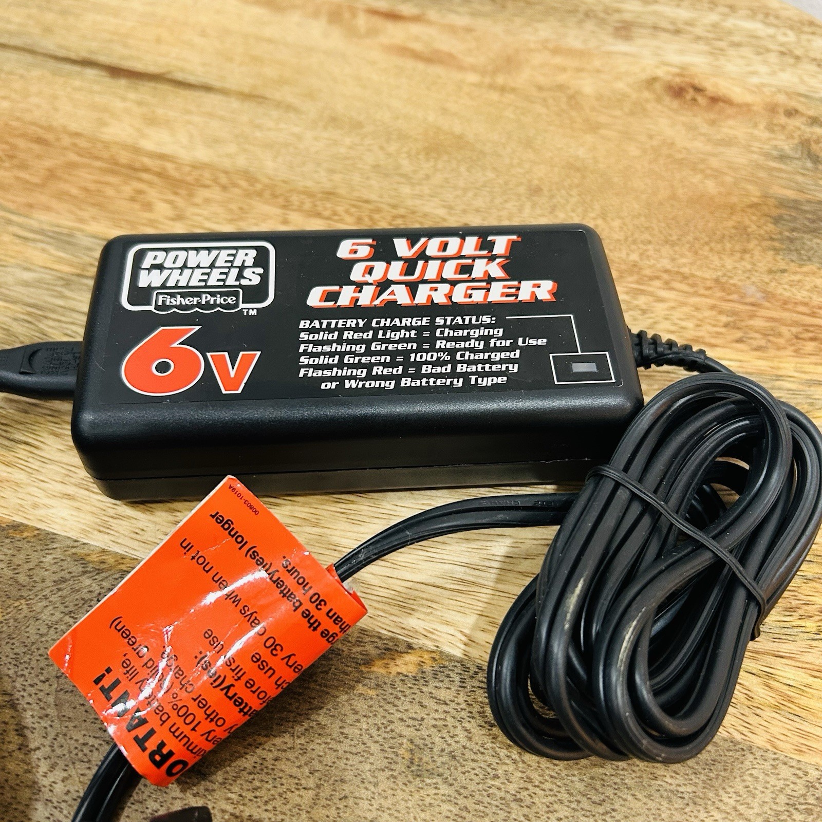 POWER WHEELS FISHER PRICE 6 VOLT QUICK BATTERY 6V 2.5A FAST CHARGER 00801-1484