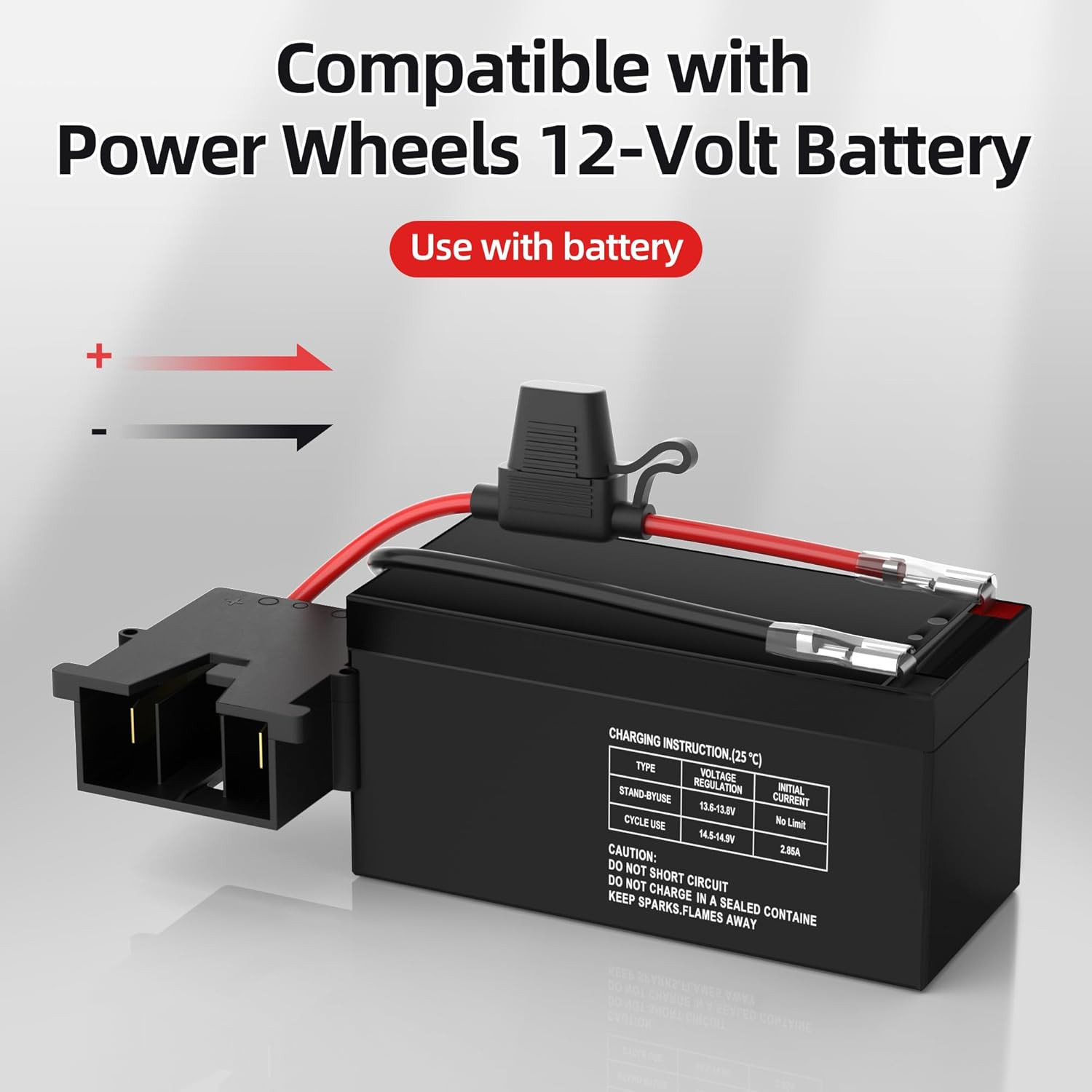 Replacement Wire Harness Connector 12 Volt Power Wheels Battery with 12 AWG Wire