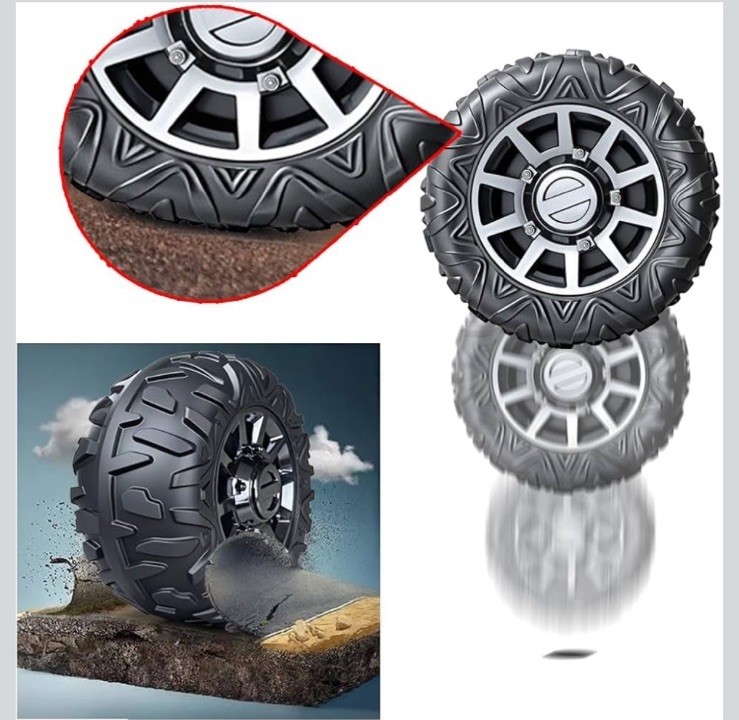 2-Pack Power Wheel Tires 13″ EVA Solid Upgrade Car/SUV/UTV/ATV 1.2cm Hole Alliga