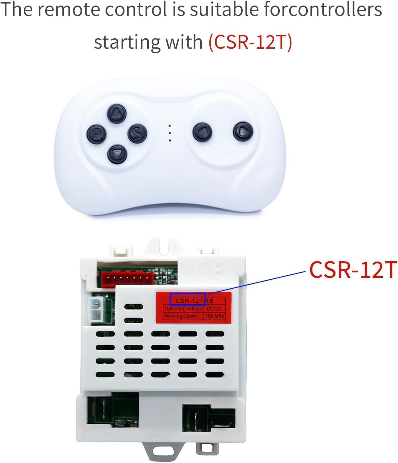 CST-1A Kids 12V Ride Truck Remote Control Ride on Car 2.4Ghz Bluetooth Remote Co