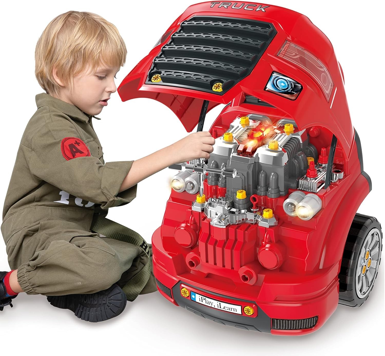 Deluxe Truck Engine Mechanics Set – Perfect Birthday Gift for Boys 4-8