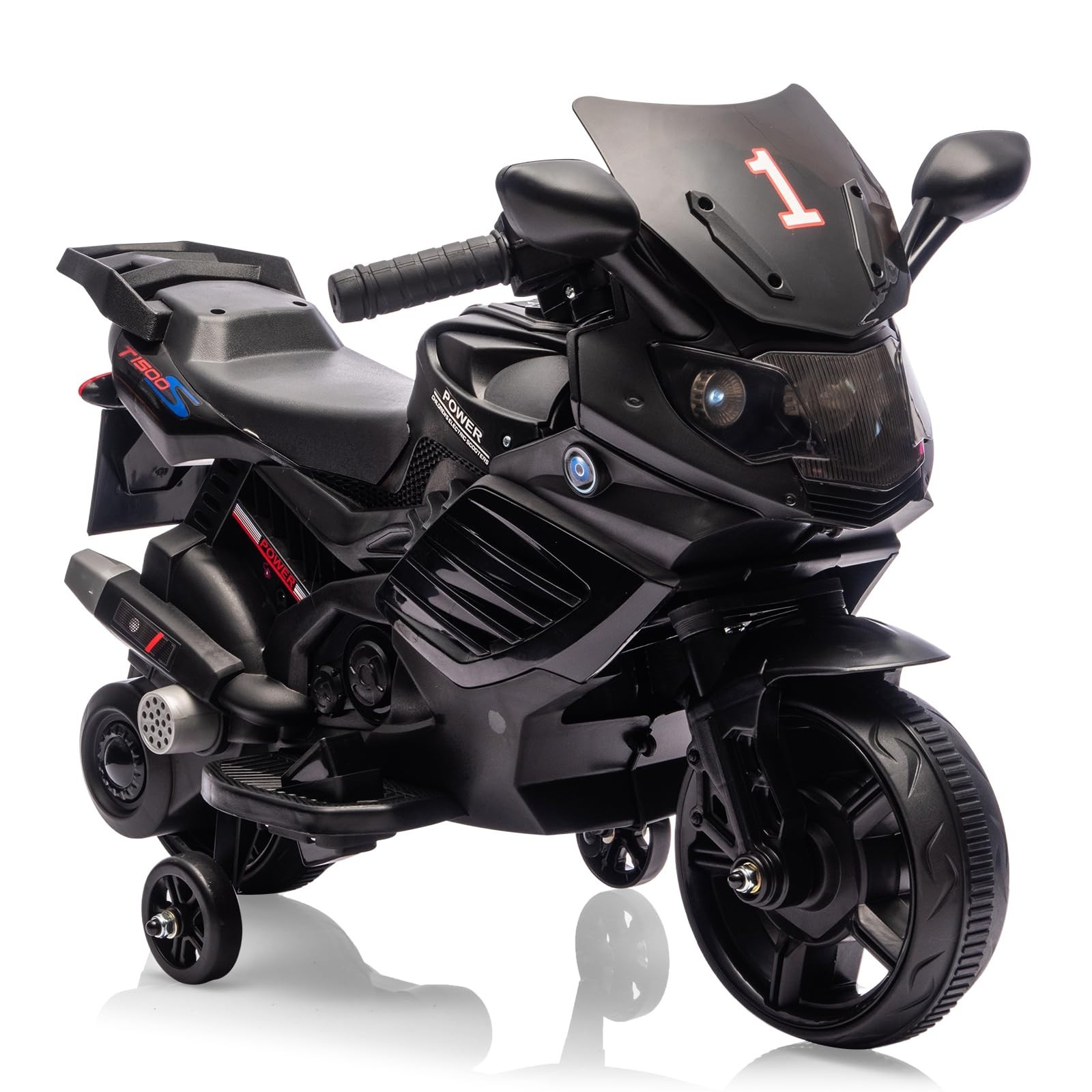 6V Kids Ride On Motorcycle – Battery Powered, Treaded Tires, Headlight, Horn, Mu