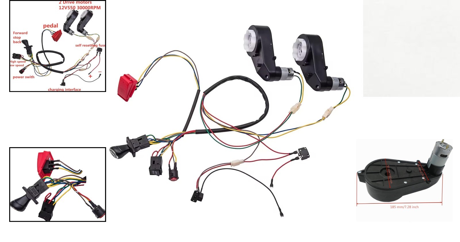 High-Speed Gearbox & Wires for Children’s DIY Electric Car – Fun Learning Kit