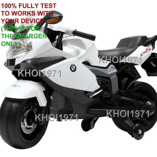8-FT WALL charger AC adapter FOR WHITE BMW K1300S motorcycle ride on 12V battery