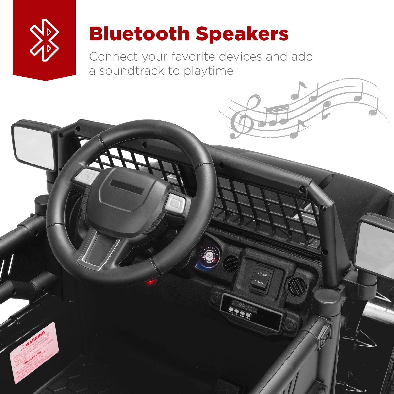 Kids Ride On Car Toy Electric 12V Battery Jeep USB Bluetooth Remote Control