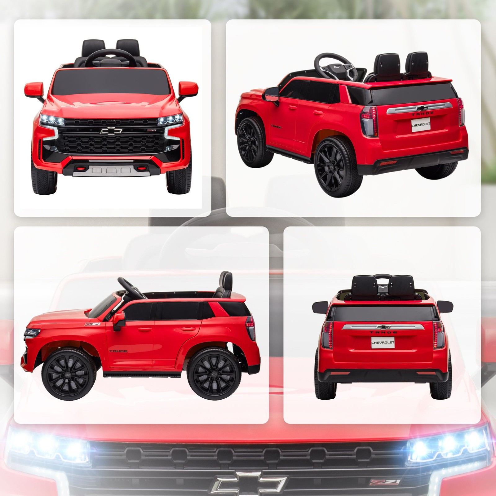 Single Seat Kids Car 12V, Remote Direction Control, 49.2ft Range Red
