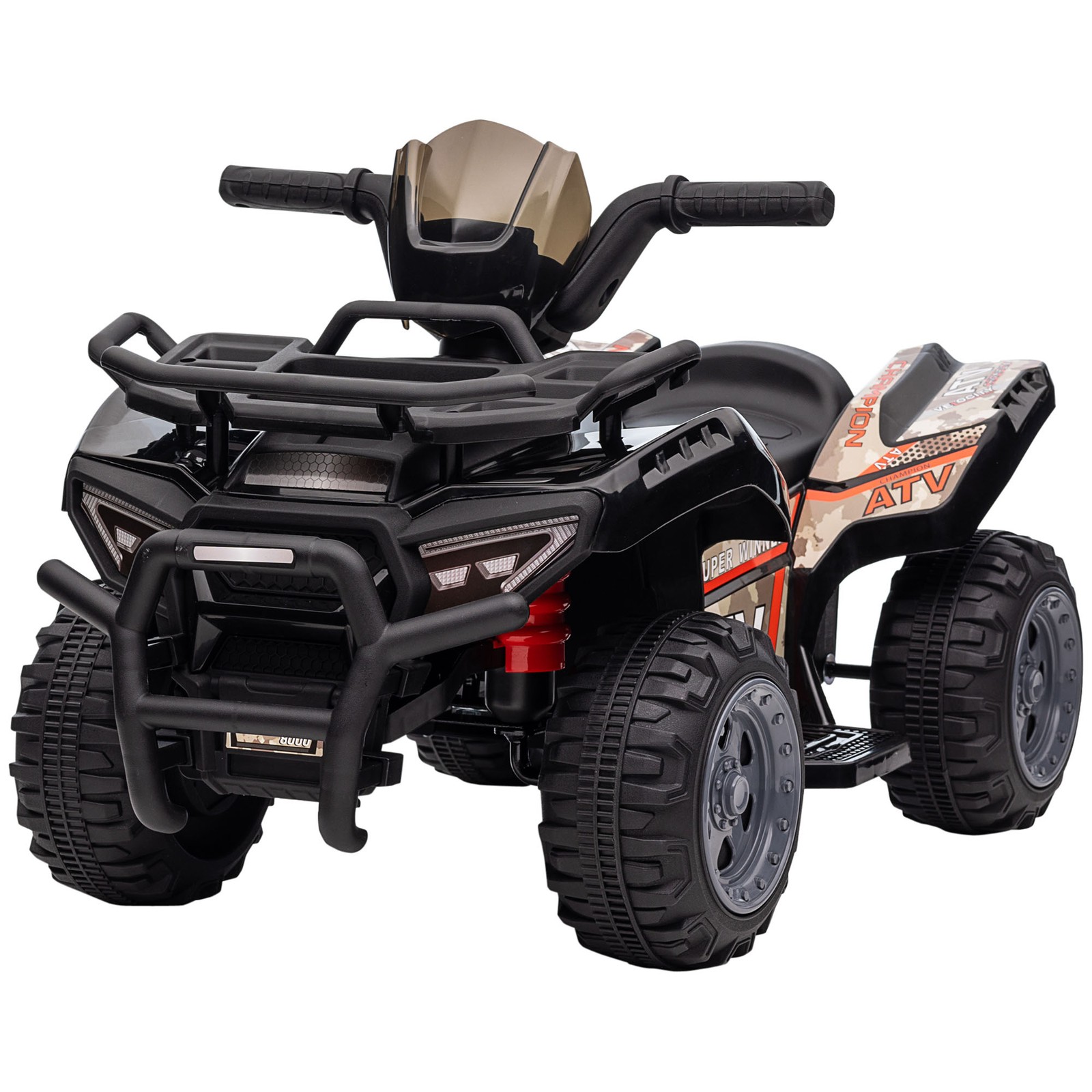 Kids Ride-on Electric Four Wheeler ATV, Quad with Music, Black