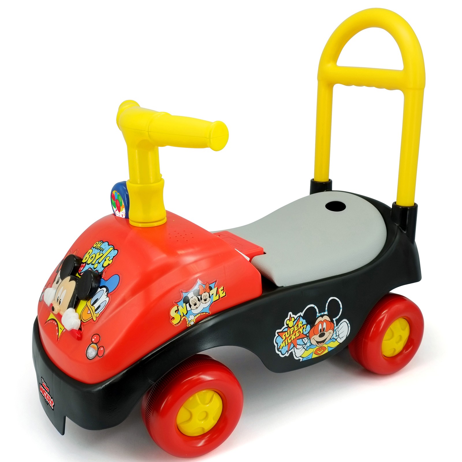 Disney Mickey Foldable Handle Ride-on W/ Interactive Dashboard & Sounds