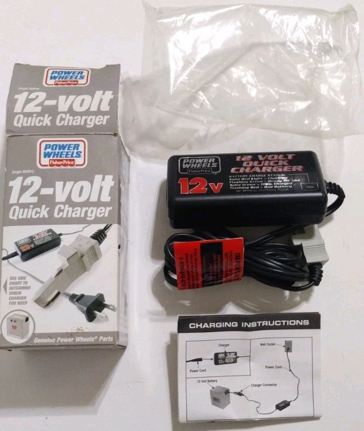 Fisher Price Power Wheel 12-Volt Battery Quick Charger 12V 2.5A New Open Box