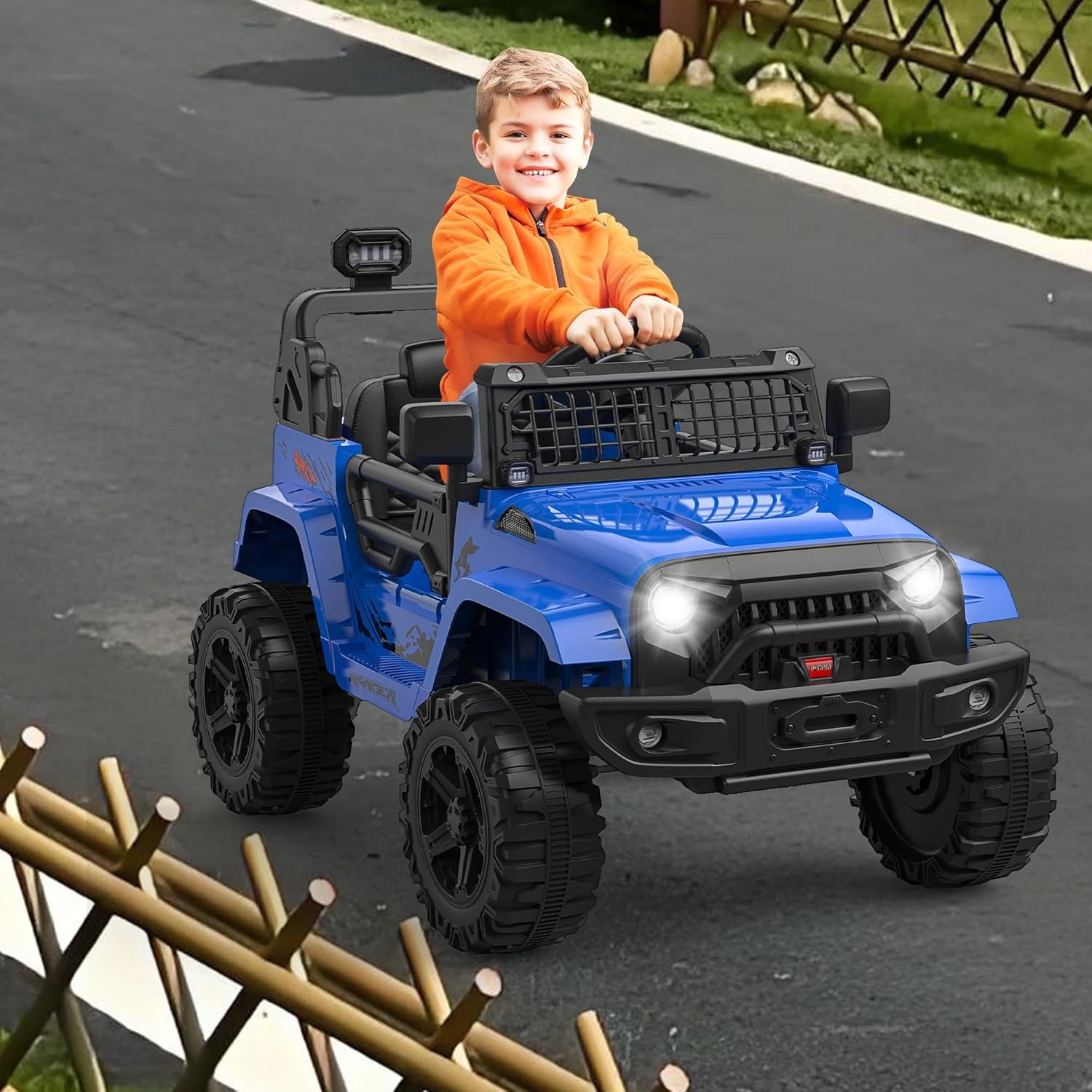 Electric Ride On Car for Kids 4.5AH Battery Dual 35W Motor Single Seat Vehicle