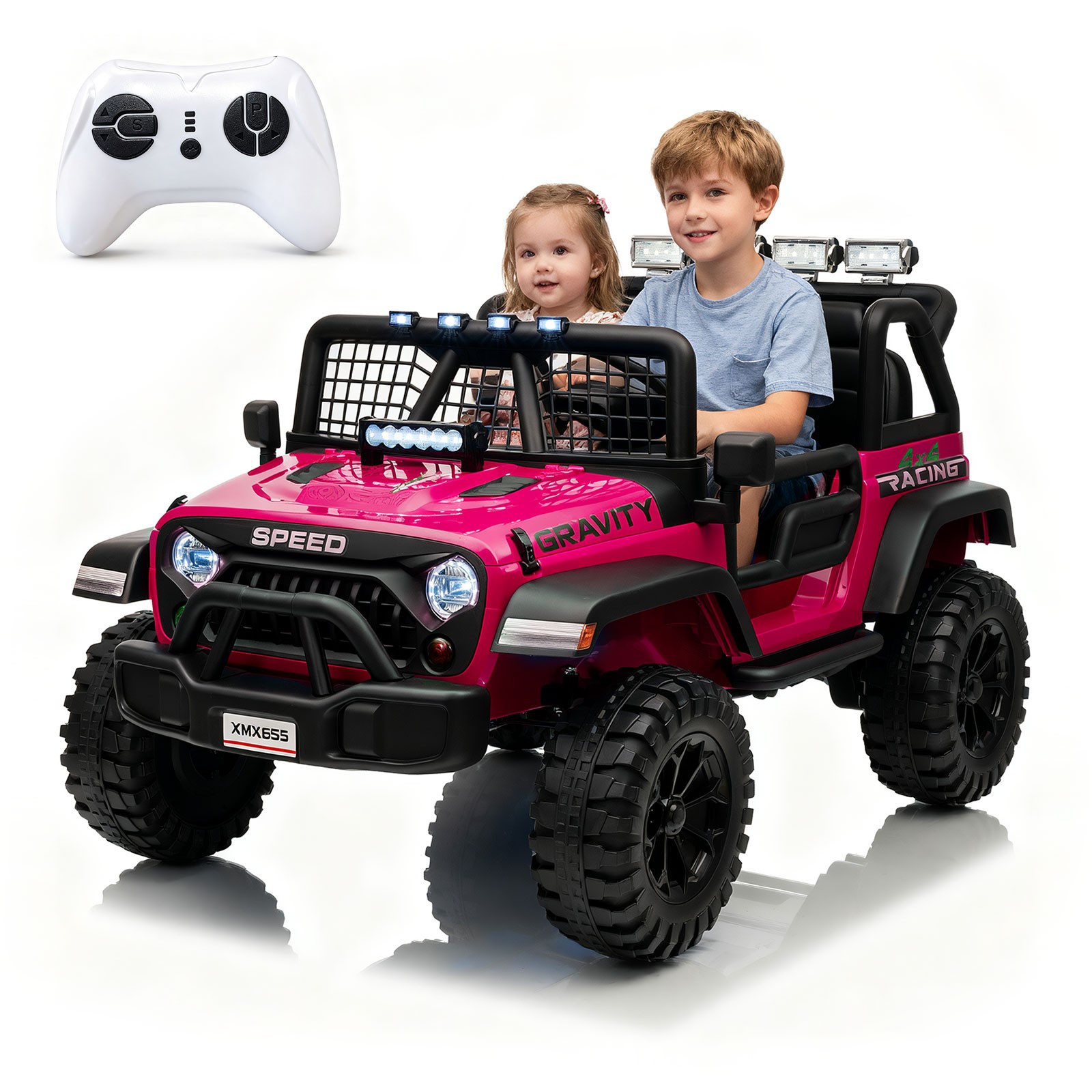 24V Ride on Car for Kids,2 Seater Electric Truck, Electric Vehicle for 3-8 Years