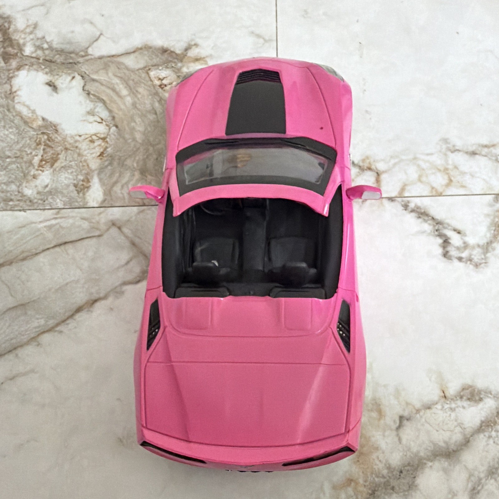 Used Bright Pink Corvette Battery Powered Ride-On Toy Car, NOT A BARBIE CAR!!