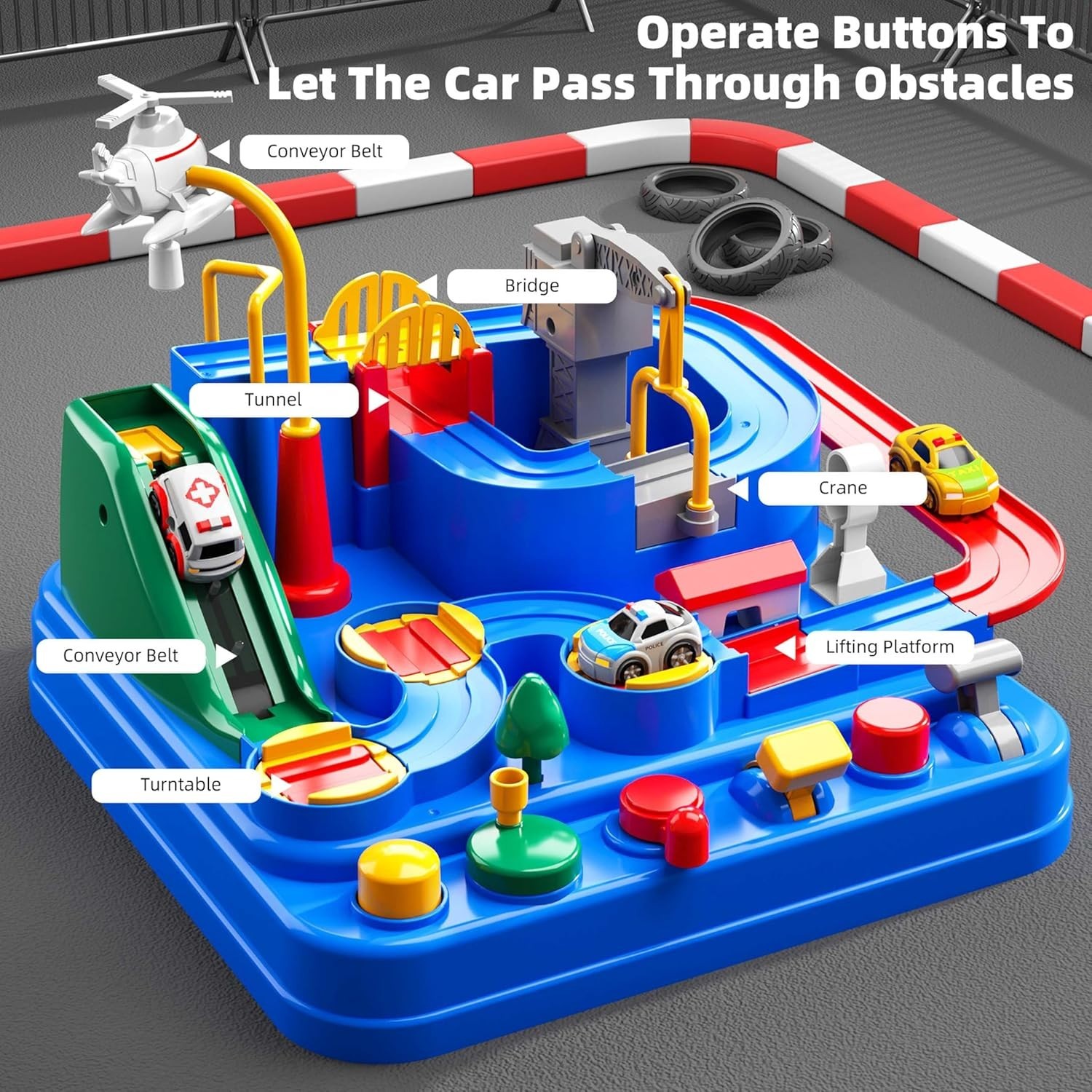 Car Race Track for Kids Ages 3+, Kids Car Toys for 3 Old Boys, Race Track fo…