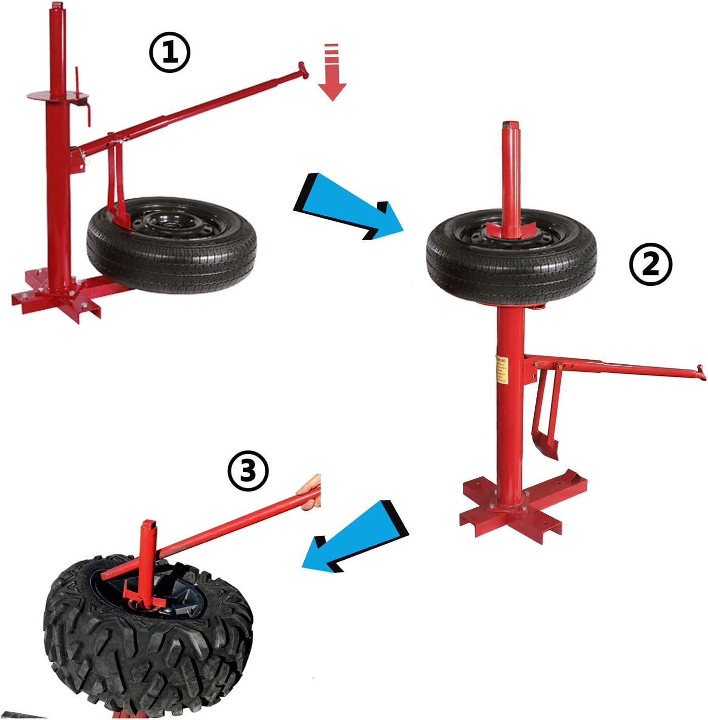 – Portable Tire Changer Changing Machine Car Truck Motorcycle Manual Bead Breake