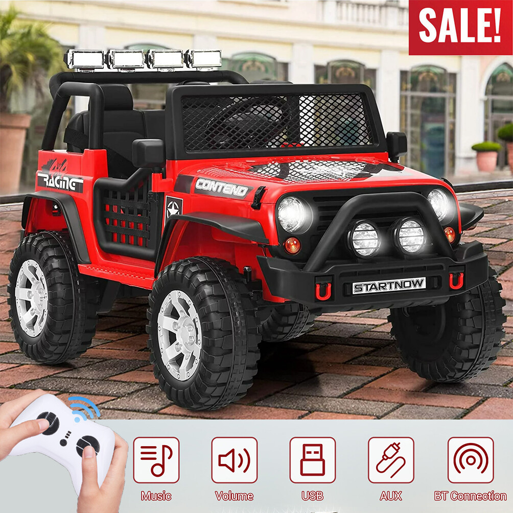 12V Kids Ride On Car 2 Seater Electric Vehicle Toy Truck Jeep w/Remote Control