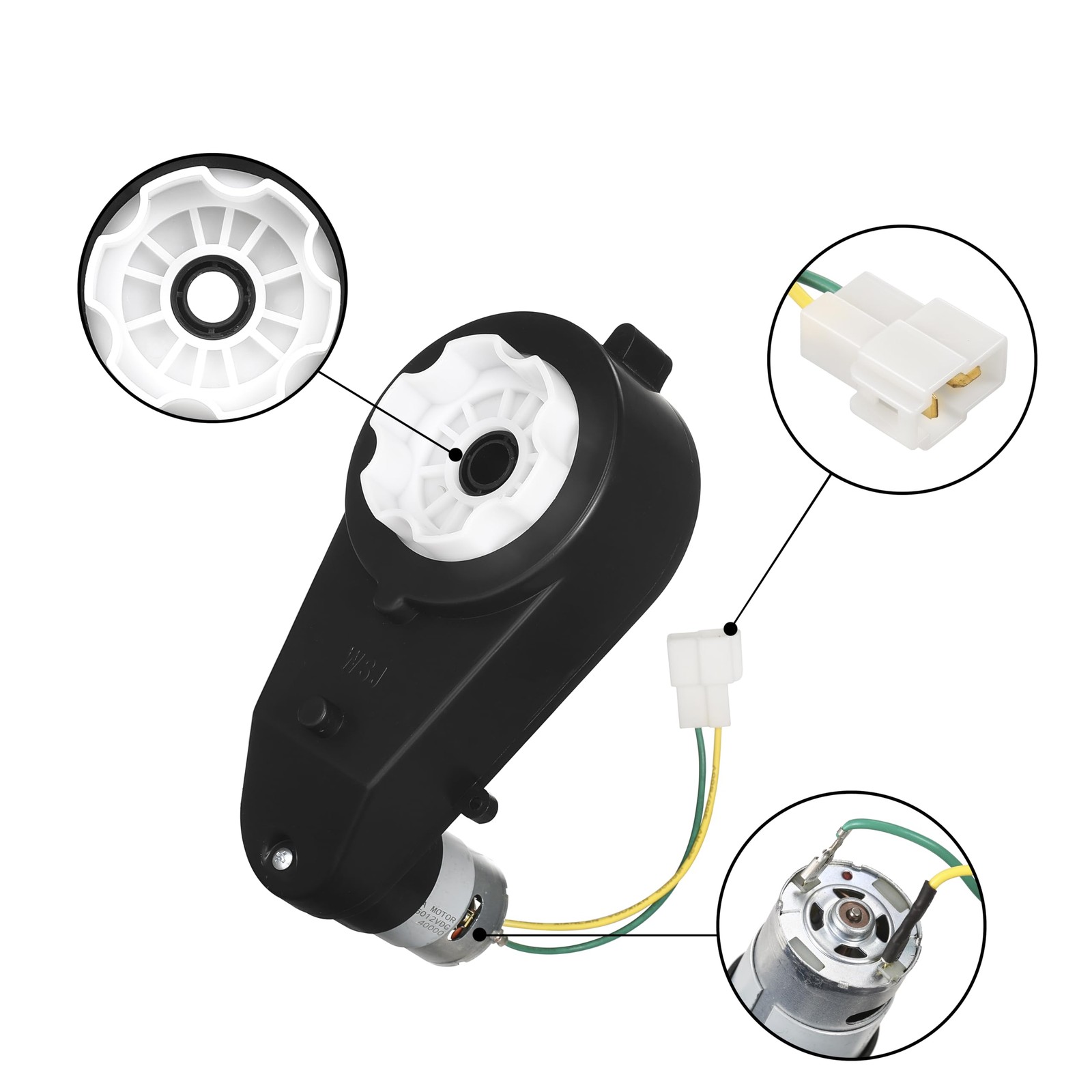 2Pcs 24V 40000RPM Kids Ride On Car Gearbox Motor Power Wheels Upgrade