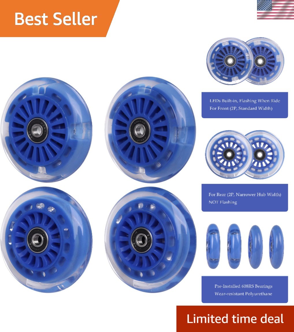 5-Inch Polyurethane Replacement Wheels for Ride-On Toys – Dark Blue