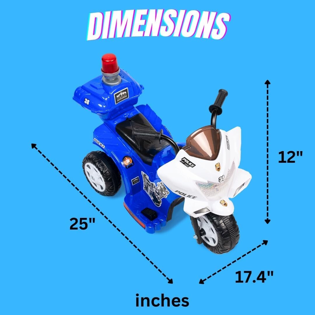 Imaginative Lil Patrol Ride-On for Kids, 6V, Purple and Pink, Ages 18+