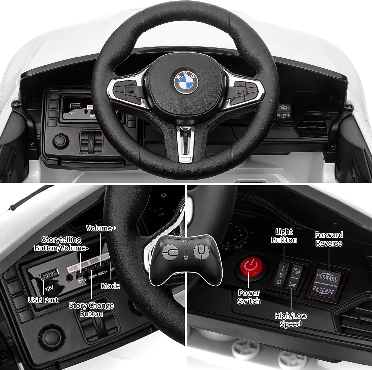 12V Electric Ride On Car Electric Vehicle with Remote Control for Boys & Girls