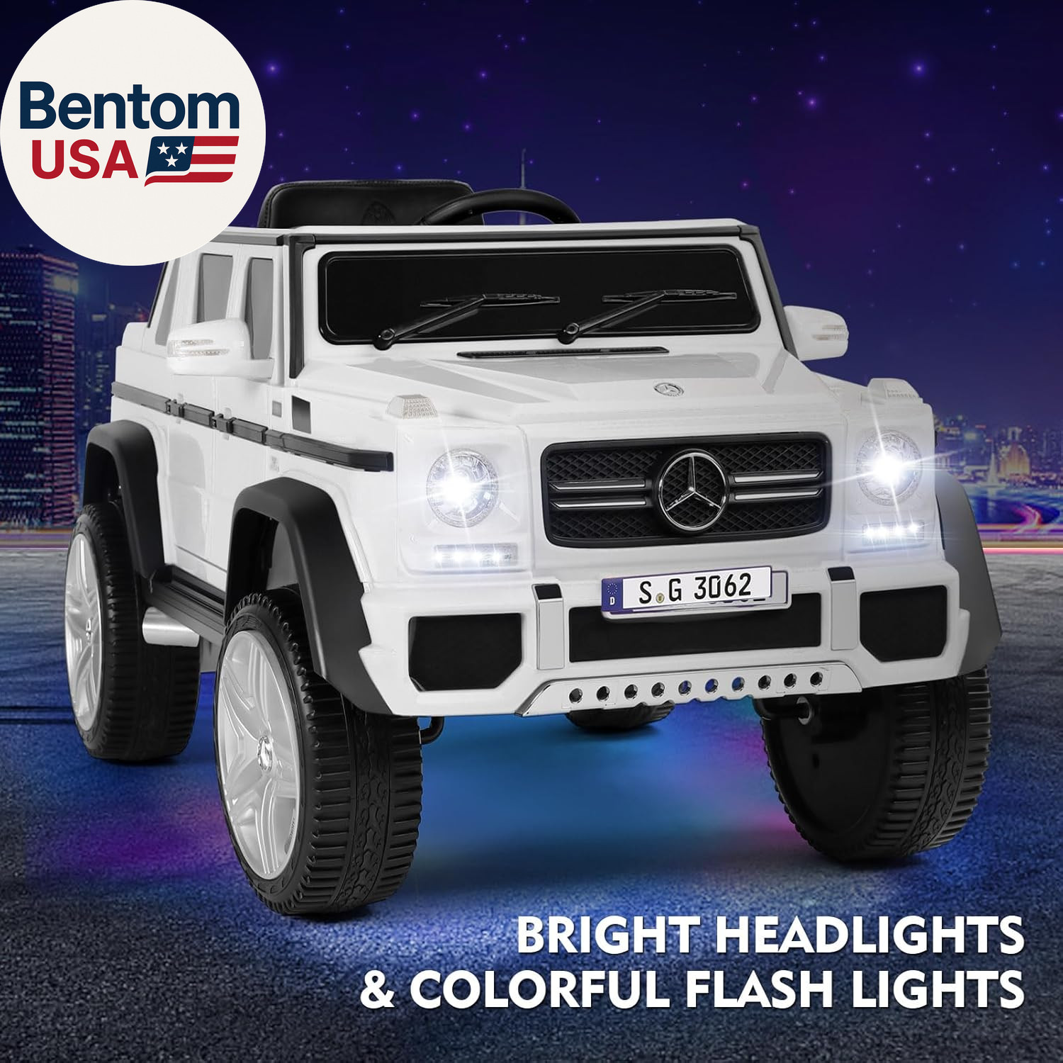 JOYLDIAS Kids Ride on Cars, Licensed Mercedes-Benz Maybach G650S, 12V7AH Battery